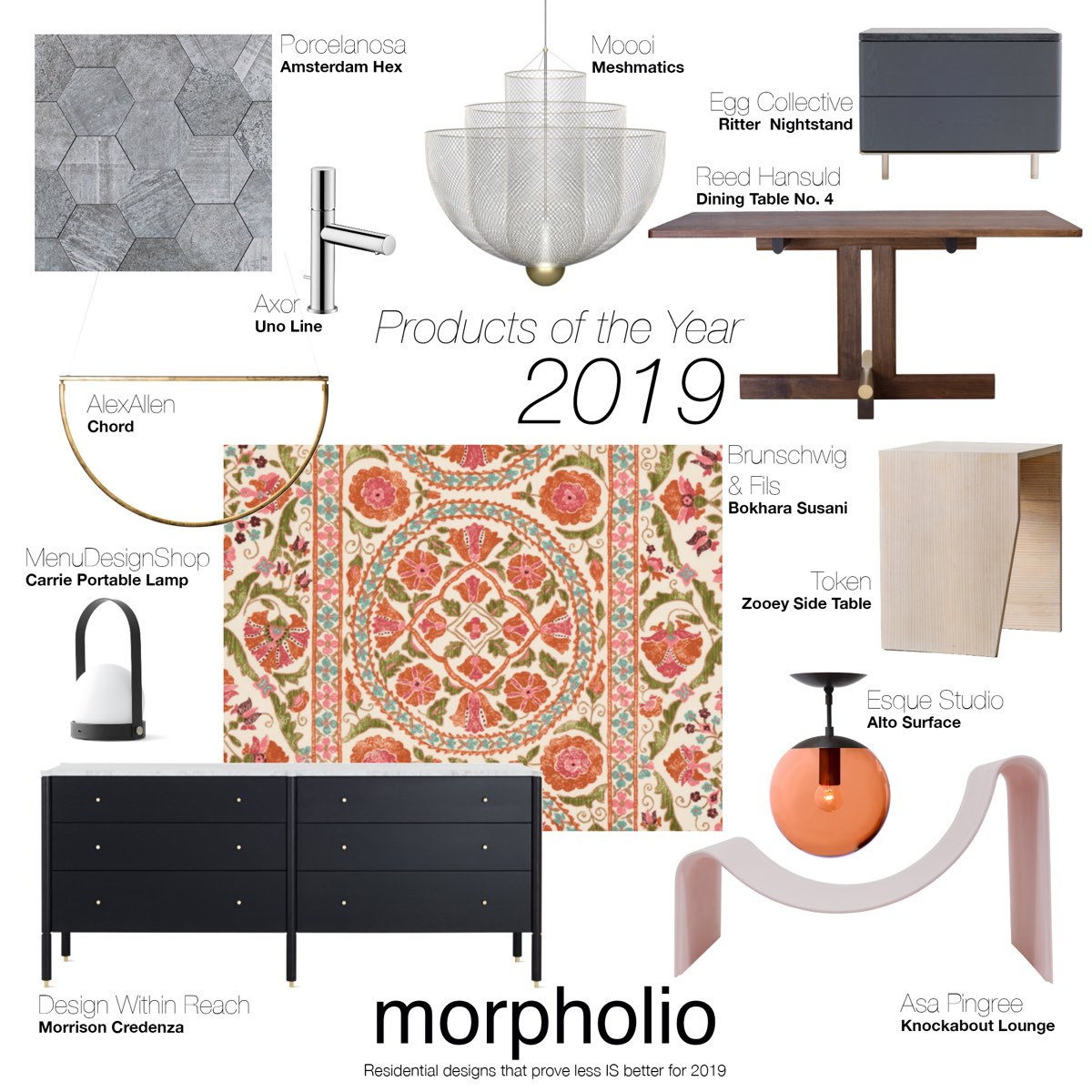 Morpholio Board: Best Interior Design Brands_Furniture Mood Board_ Best Furniture Brands_2019_less IS better moodboard